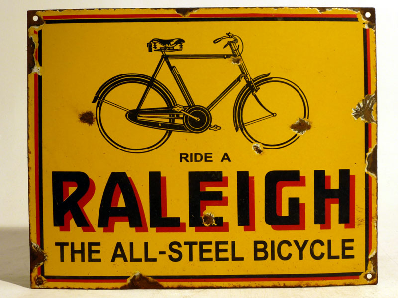 Lot 43 - Raleigh Cycles Enamel Sign