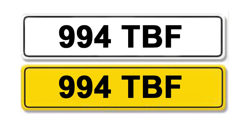 Lot 9 - Registration Number 994 TBF