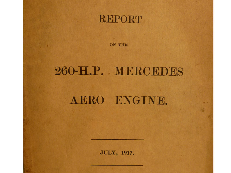 Lot 112 - 'Report on the 260HP Mercedes Aero Engine'