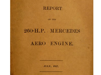 Lot 112 - 'Report on the 260HP Mercedes Aero Engine'