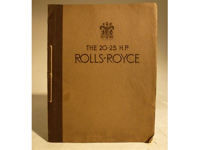 Lot 118 - Rolls-Royce 20-25HP Sales Brochure