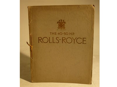 Lot 119 - Rolls-Royce 40-50HP Sales Brochure