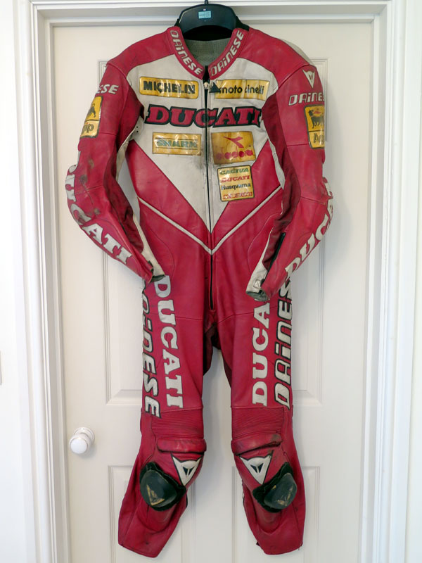 Lot 28 - Carl Fogarty Ducati Leathers by Dainese
