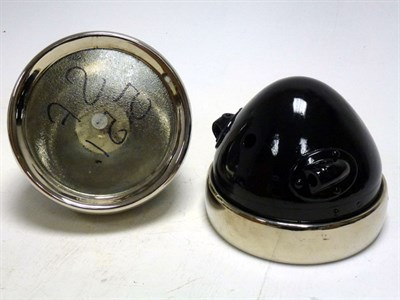 Lot 251 - A Pair of Black Painted Headlamps