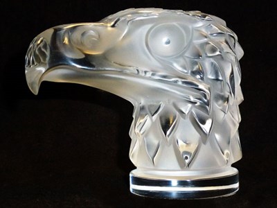 Lot 273 - Tete D'Aigle / Eagle's Head Glass Mascot by R. Lalique *