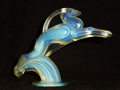 Lot 279 - Rare 'Leaping Gazelle' Glass Accessory Mascot by Sabino *