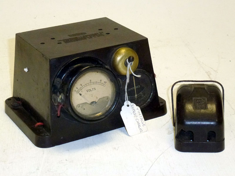 Lot 296 - C1920s Bakelite Fuse Box and Battery Charger