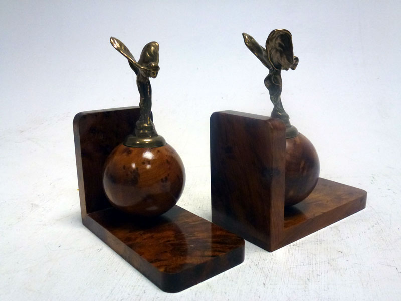 Lot 332 - Rolls-Royce Burr Walnut Bookends