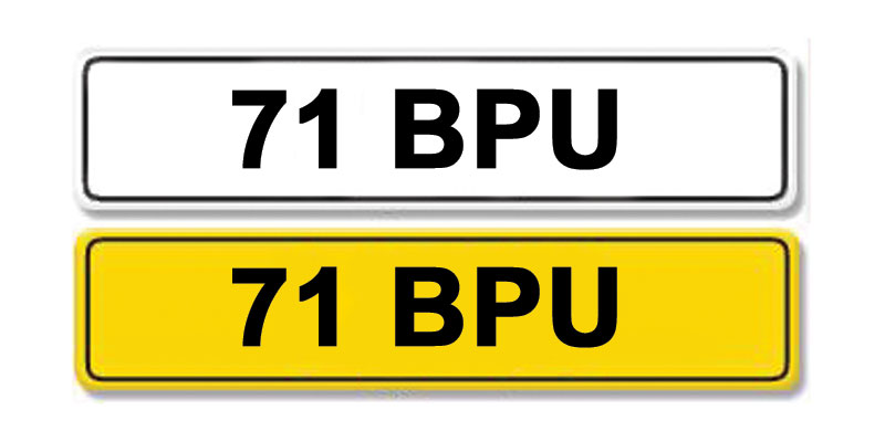 Lot 7 - Registration Number 71 BPU