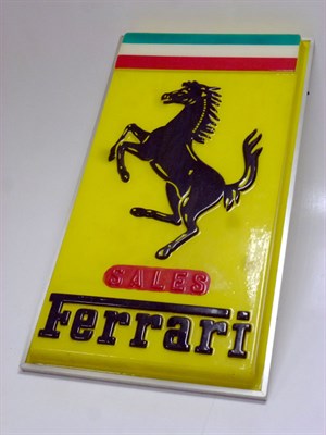 Lot 4 - Original Ferrari 'Sales' Garage Sign *