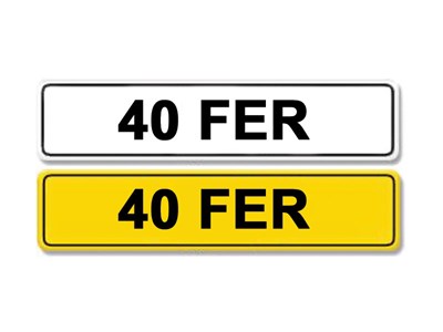 Lot 6 - Registration Number 40 FER