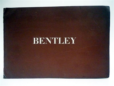 Lot 34 - Rare Bentley Salesman's Brochure Pack