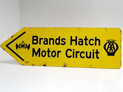 Lot 209 - A 'Brands Hatch Motor Circuit' Enamel AA Road Sign