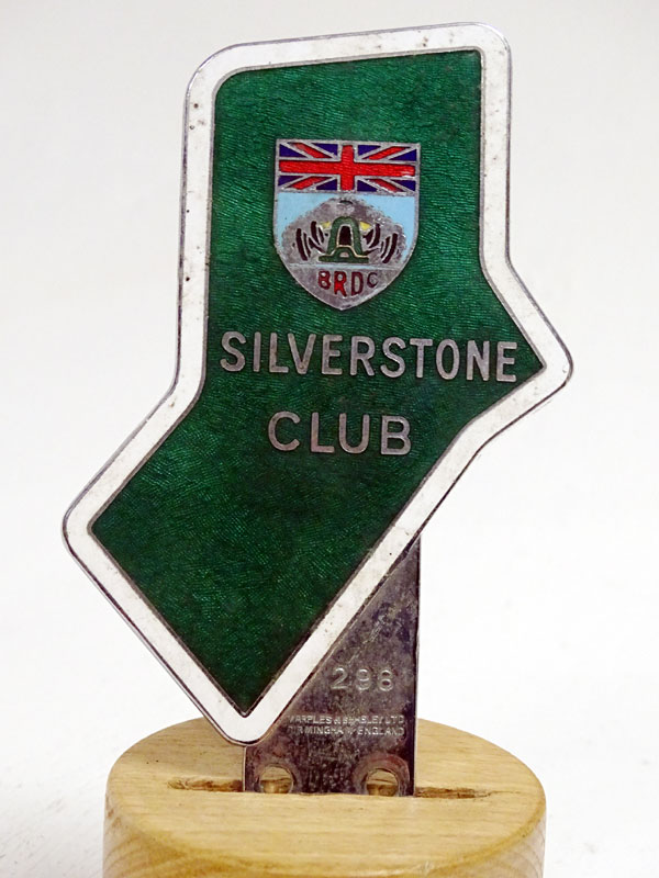 Lot 68 - A Rare BRDC Silverstone Club Enamel Car Badge