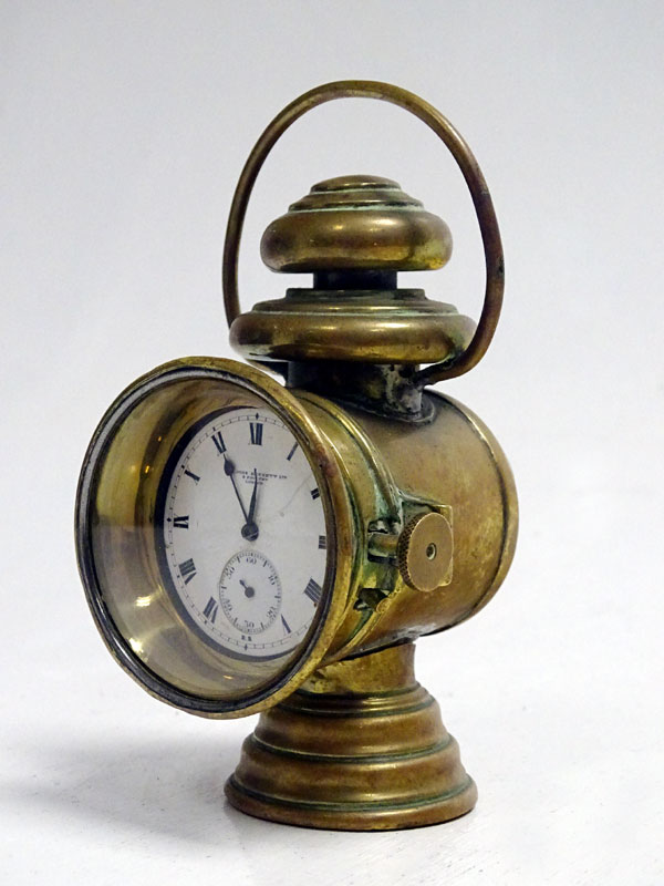 Lot 69 - Sir John Bennett Ltd Miniature Brass Side Lamp Clock