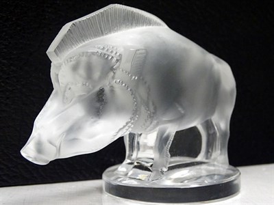 Lot 98 - Rare 'Sanglier' Wild Boar Accessory Mascot by R. Lalique *