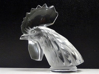 Lot 100 - Rare 'Tete De Coq' Cockerel Mascot by R.Lalique*