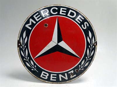 Lot 122 - Mercedes-Benz Enamel Sign