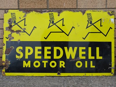 Lot 121 - Speedwell Motor Oil Enamel Sign