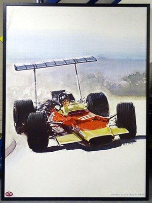 Lot 126 - Rare STP Fuels Promotional Poster Featuring Graham Hill**