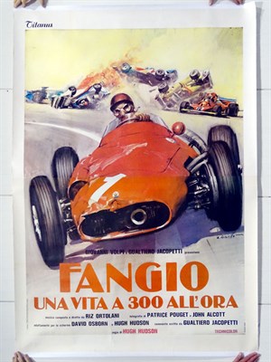 Lot 169 - Fangio in the Maserati 250F Movie Poster - Rare 6' x 4' Size