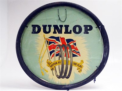 Lot 319 - A Rare Dunlop Tyres Circular Advertising Showcard