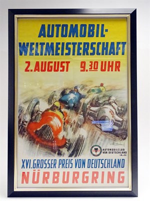 Lot 304 - A Rare German Grand Prix Advertising Poster, 1953
