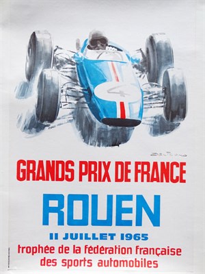 Lot 113 - A Rare French Grand Prix Advertising Poster, 1965