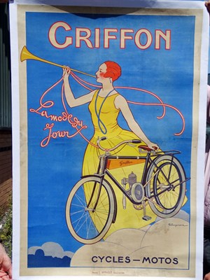 Lot 114 - An Original Griffon Motorcycles Poster, c1910