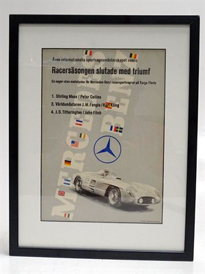 Lot 159 - An Original 1955 Targa Florio Mercedes-Benz Victory Poster