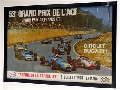 Lot 182 - An Original French Grand Prix Advertising Poster, 1967