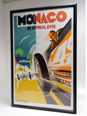 Lot 163 - A Monaco GP Advertising Poster, 1931