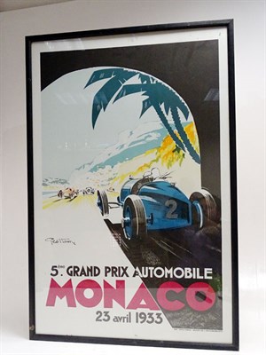 Lot 144 - A Monaco GP Advertising Poster, 1933