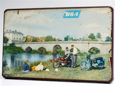 Lot 174 - An Original BSA Motorcycles Advertising Display Board