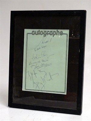 Lot 212 - A Framed / Glazed Selection of Motor Racing Autographs