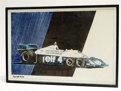 Lot 190 - Tyrrell P34 Artwork by John Ketchell
