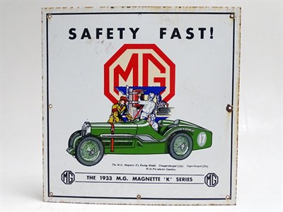 Lot 192 - MG K3 Pictorial Enamel Sign