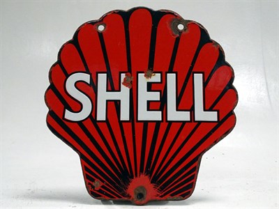 Lot 247 - Shell Clamshell Enamel Sign