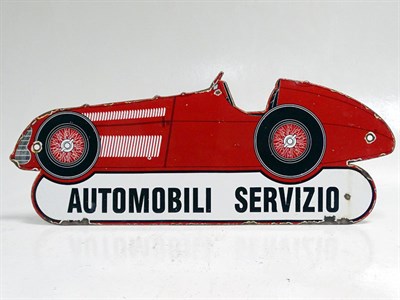 Lot 314 - A Rare Alfa Romeo 'Automobili Servizio' Pictorial Enamel Sign