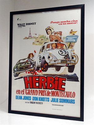 Lot 160 - A Large Format Original Film Poster for 'Herbie Goes to Monte Carlo'