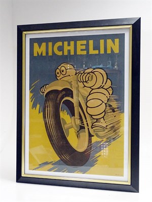 Lot 227 - A Rare Michelin Motorcycle Tyres Advertising Poster