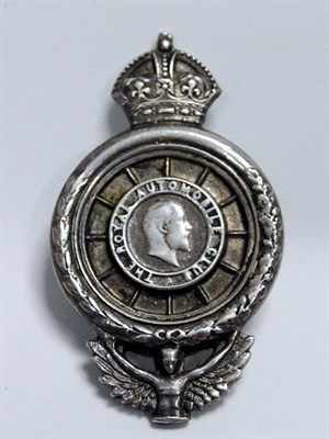 Lot 241 - A Rare Royal Automobile Club RAC Patrolman's Lapel badge, c1912