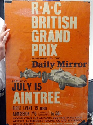 Lot 311 - RAC British Grand Prix Poster, 1961