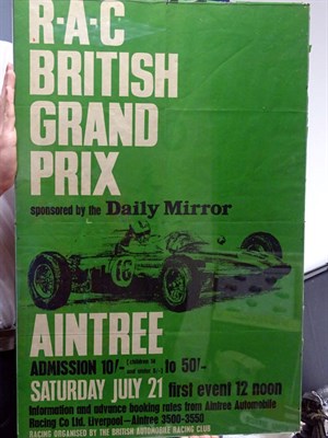 Lot 312 - RAC British Grand Prix Poster, 1962