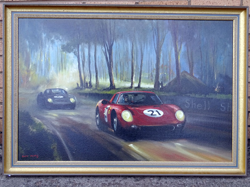 Lot 9 - Dion Pears Original Artwork - Ferrari 250LM