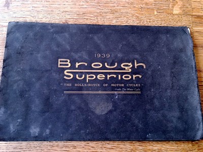 Lot 279 - 1939 Brough Superior Sales Brochure
