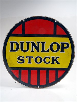 Lot 128 - Dunlop Stock Enamel Sign