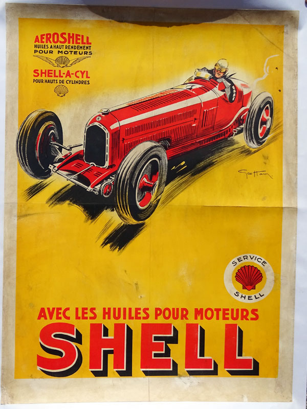 Lot 205 - A Rare Aeroshell Motor Oil Poster, 1933