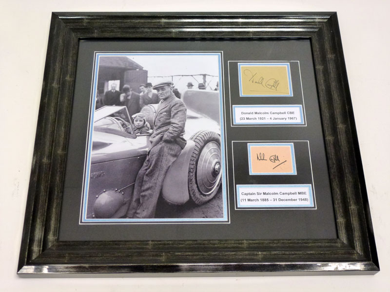 Lot 56 - Malcolm and Donald Campbell Signed Photographic Presentation