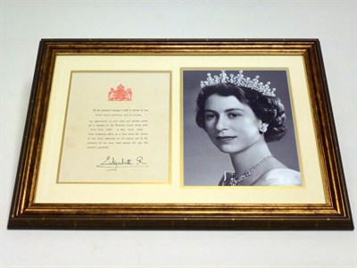 Lot 29 - HRH Queen Elizabeth Signed Photographic Presentation